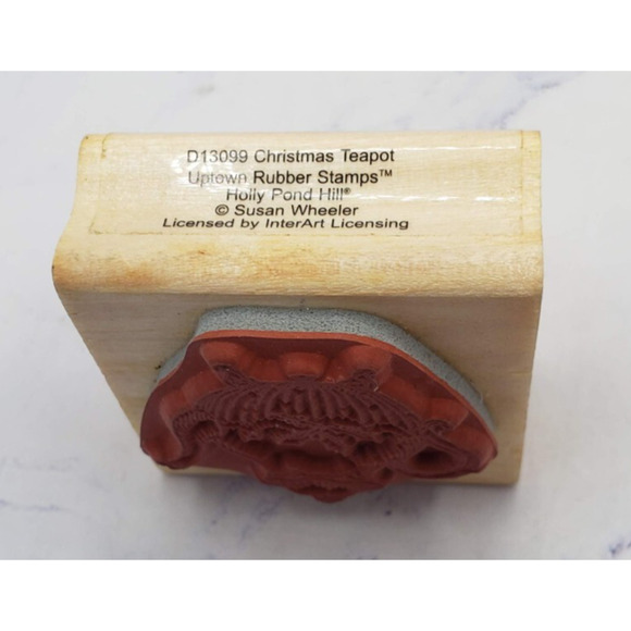 Lot of 5 Wood Mounted Rubber Stamps Home Tea Country - Picture 12 of 16